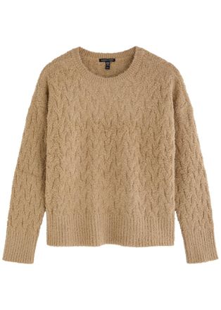 Eileen Fisher Eileen Fisher Cable-knit Brushed Cotton Jumper - Beige - S (UK 10-12 / M)