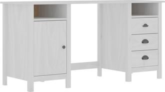 vidaXL Vidaxl - Credenza Hill Bianca 150x50x74 Cm In Legno Massello Di Pino