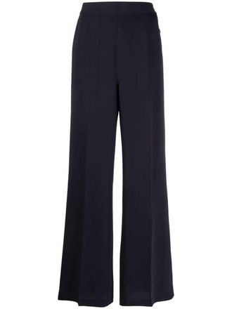 Polo Ralph Lauren high-waisted palazzo pants - women - Polyester/Recycled Polyester - 2 - Blue