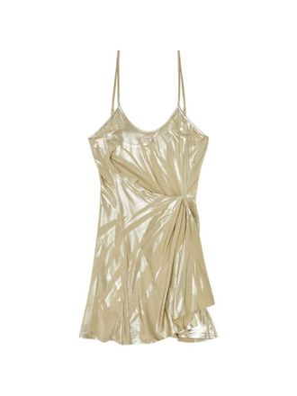 Diesel Golden Solid Scoop Neck Mini Dress