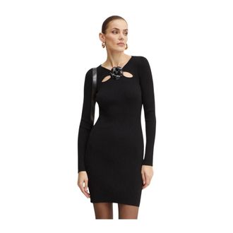 Simona Corsellini Vestido Corto de Punto - Dresses - Mujer - Negro - XS