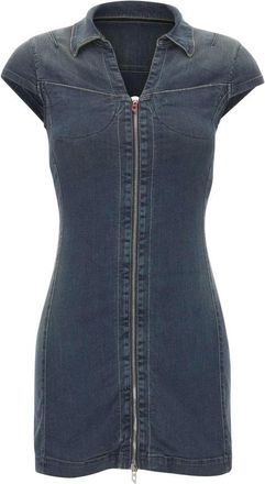 Diesel Kleedjes, Dames, Blauw, S, Katoen, De-Lorvyn-S Jurk