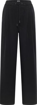 Mustang 5-Pocket-Hose MUSTANG Damen Style Mirabelle, Damen, Gr. 40, schwarz (4185 schwarz), Web, 100% Lyocell, unifarben, weit, Hosen 5-Pocket-Hose