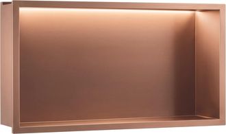 Rea Rea Repisa De Ba&ntilde;o Empotrada Led 30x60 Brush Copper