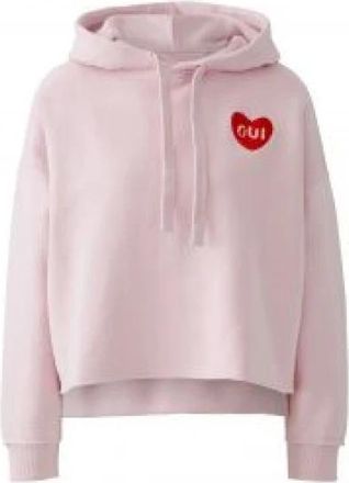 Oui Sweatshirt - Dames - Hoodies - Paars - XS - Katoen - Hoodies & sweatvesten