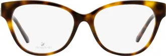 Swarovski SK5392 Crystal-Embellished Eyeglasses - Brown