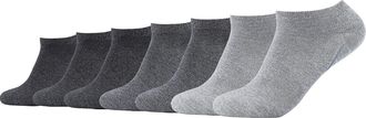 Camano Mens 3003 Ca-Soft Sneaker 7 Paar Ankle Socks, Grey (Grey Combi 49), 7