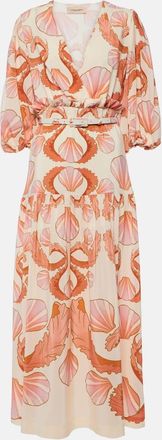 Adriana Degreas Seashell silk maxi dress