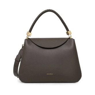 Coccinelle Grained Leather Handbag - female - Coccinelle - Handbags - Brown - ONE SIZE - Bags