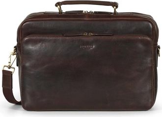 Howard London Damien Aktetas - Heren - Laptoptassen - Bruin - ONE Size - Leer - Tassen
