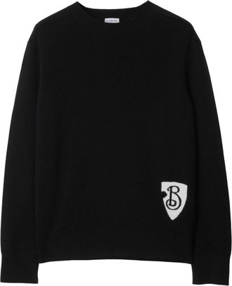 Burberry B Shield jumper - men - Wool/Alpaca Wool - S - Black
