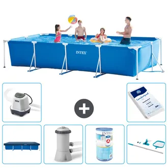 Intex Piscina Con Estructura Rectangular - 450x220x84 Cm - 7-piezas S30265