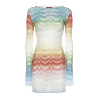 Missoni Short Dresses, female, Multicolor, Size: M Shaded Viscose Lam&eacute; Mini Dress