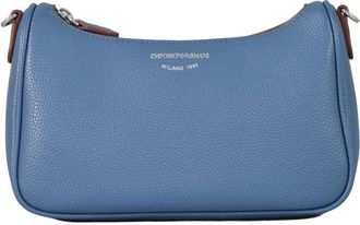 Emporio Armani Mini Baguette Schoudertas met Rits - Dames - Schoudertassen - Blauw - ONE Size - Tassen