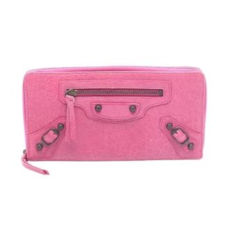 Balenciaga Pre-owned Wallets, female, Pink, Size: ONE SIZE Pre-owned Classic Continental Leather Wallet