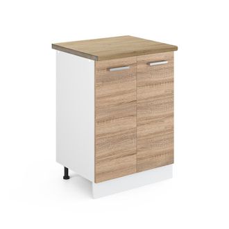 Vicco Mueble Bajo De Cocina R-line, Sonoma, 60 Cm, Et Roble