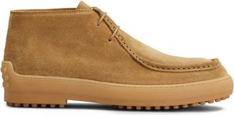 Tod's Winter Gommino lace-up boots - men - Calf Suede/Calf Leather/Rubber - 12.5 - Brown