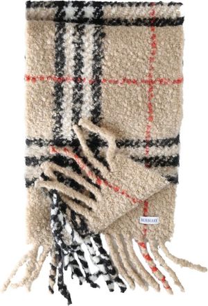 Burberry Sciarpa a quadri con frange - Toni neutri