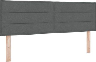 vidaXL Cama Con Somier Con Colch&oacute;n Gris Oscuro 160 X 200 Cm Tela Vidaxl