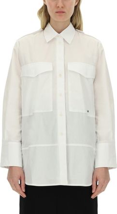Victoria Beckham White Oversized Solid Shirt