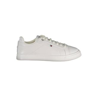 Tommy Hilfiger Schoenen, Heren, Wit, 45 EU, Leer, Bianco Poliuretano Sneaker