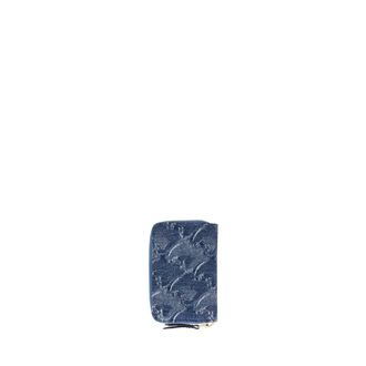 Lanvin Lunar Year Zipped Cardholder In Denim in Blue at Nordstrom