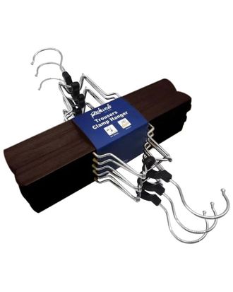 J&V Textiles Set Of 6 Trouser Clamp Hangers