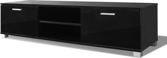 vidaXL Tv Cabinet High-Gloss Black 140x40.5x35 cm Vidaxl