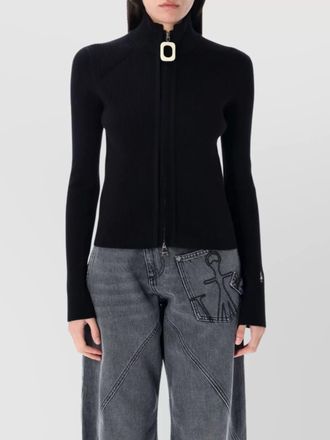 J.W.Anderson cashmere slim-fit zip-up cardigan
