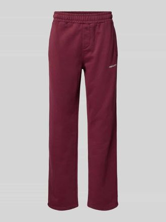 Pegador Sweatpants mit Logo-Stitching und Eingrifftaschen in Bordeaux, Größe XL