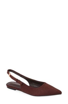 Berness Caitriona Pointed Toe Slingback Flat in Brown at Nordstrom Rack, Size 10