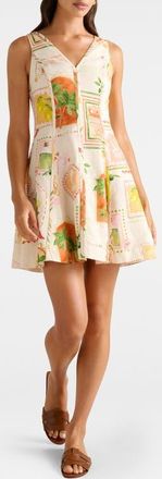 Ever New Fran Fit & Flare Minidress in Almada Holiday at Nordstrom, Size 14