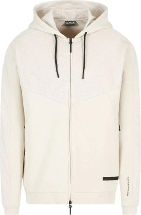 Emporio Armani Emporio Armani Ea7, Heren, Sweatshirts & Hoodies, Beige, Maat: XL Katoen