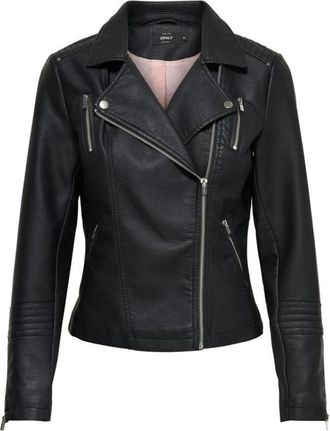 Only Onljustine Jacket - Dames - Zomerjassen - Zwart - M - Leer - Jassen