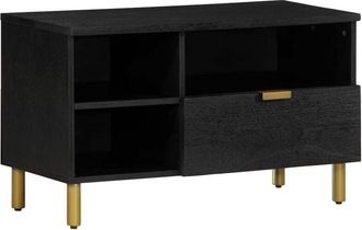 vidaXL Tv Cabinet Black 80x33x46 cm Engineered Wood Vidaxl