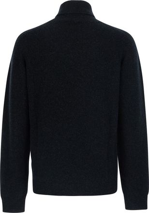 Roberto Collina Mens Turtleneck Sweater Black Wool Virgin Tops Top