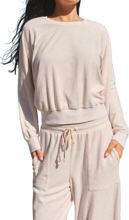 Sundry Raglan Sport Crew Sweatshirt In Oyster