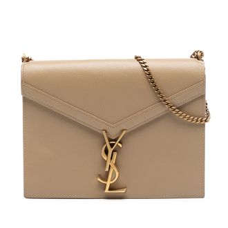 Saint Laurent Tweedelige Grain De Poudre Monogram Cassandra Kettingportemonnee