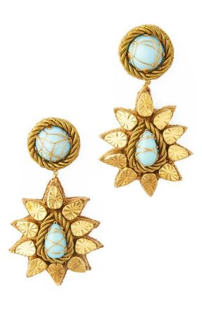 Deepa Gurnani Ade Statement Drop Earrings in Blue at Nordstrom