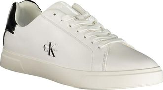 Calvin Klein Leather and Polyurethane Sneaker - White