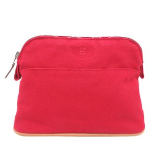 Herm&egrave;s Red Color Cotton Pouch (Pre-Owned)