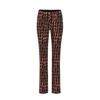 Marc Cain Frederica Broek - Dames - Wijde Broeken - Veelkleurig - XL - Polyester - Broeken
