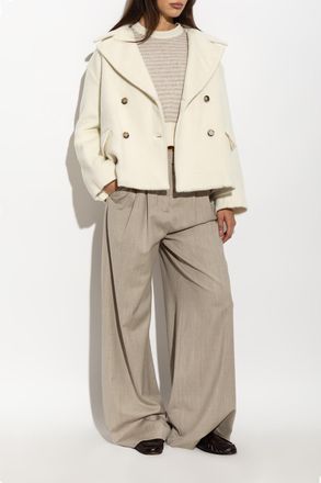 Paul & Shark Short Wool Coat, Womens, Cream