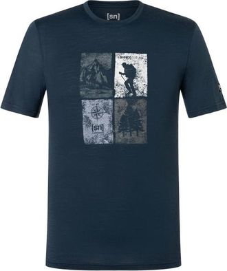 super.natural Go Hiking Tee Merinoshirt f&uuml;r Herren | blau