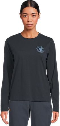 Fjällräven 1960 Logo T-Shirt Long Sleeve Womens Clothing Dark Navy : SM, Cotton