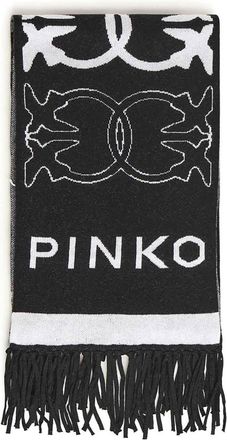 Pinko Scarf With Jacquard Love Birds Logo