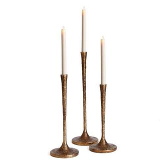 Napa Home & Garden Burke Taper Holders Set of 3 in Gold at Nordstrom