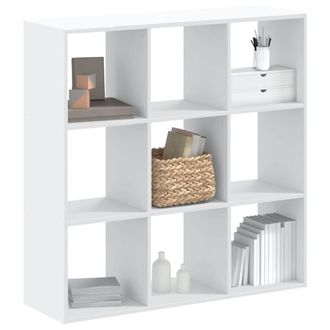 Berkfield Home Bookcase White 102x32x102 cm Engineered Wood | Size: 102 x 32 x 102 cm