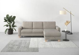 HOME AFFAIRE Ecksofa »Summer L-Form« mit Recamiere, mit oder ohne Bettfunktion und Bettkasten, Cord-Bezug
