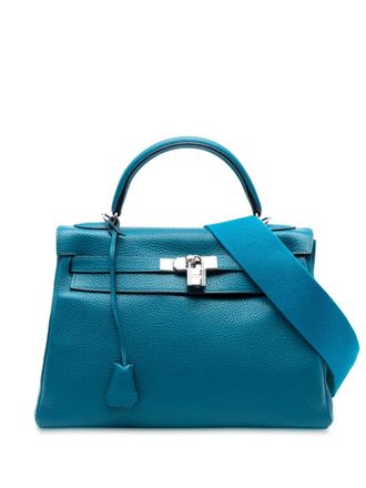 Hermès Borsa a tracolla Amazon Kelly II Retourne 32 in pelle Togo 2013 - Blu
